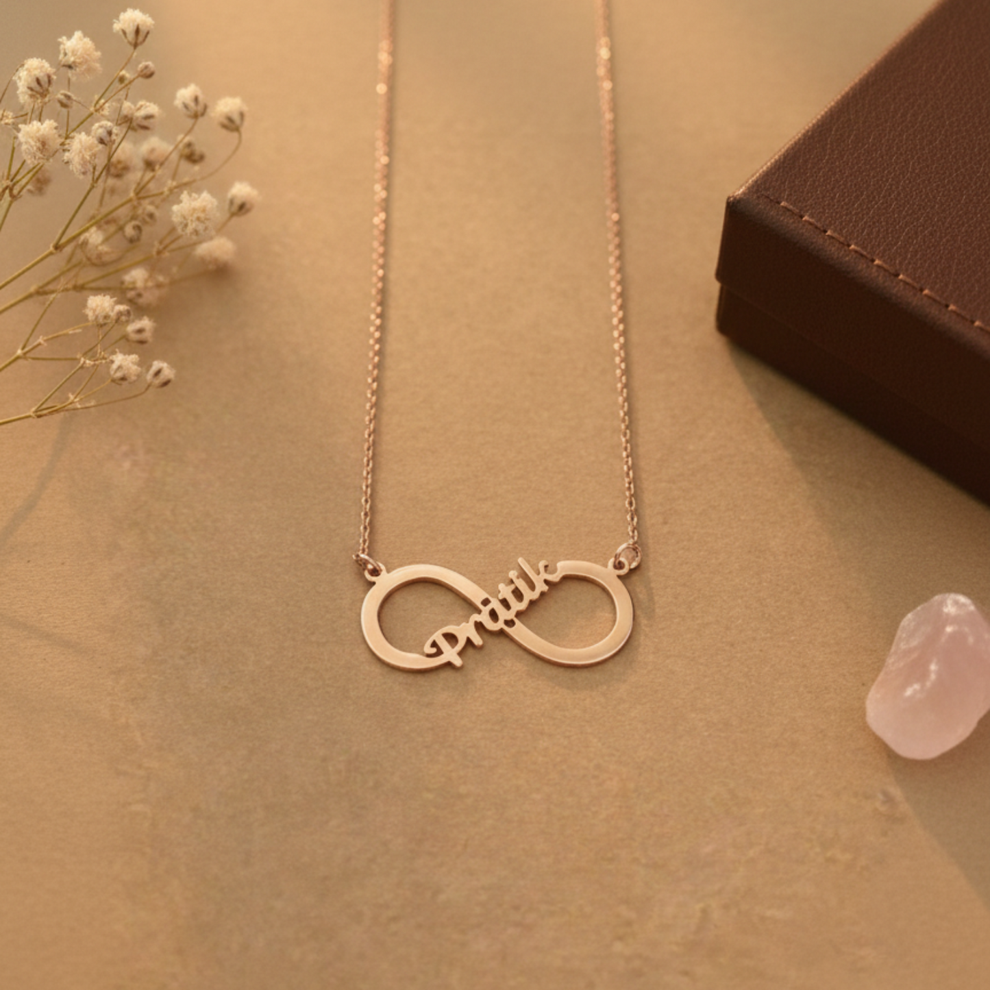 Personalised Infinity Single Necklace in 92.5 Sterling Silver