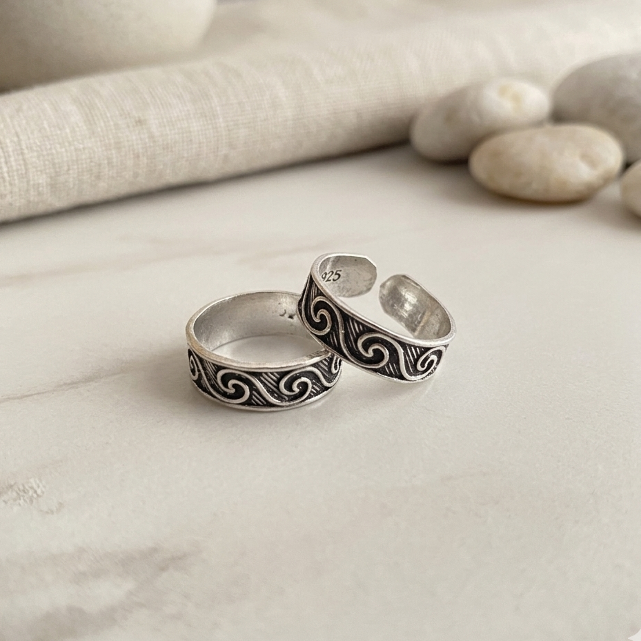 Adjustable 925 Sterling Silver Toe Ring | Liyana Jewels