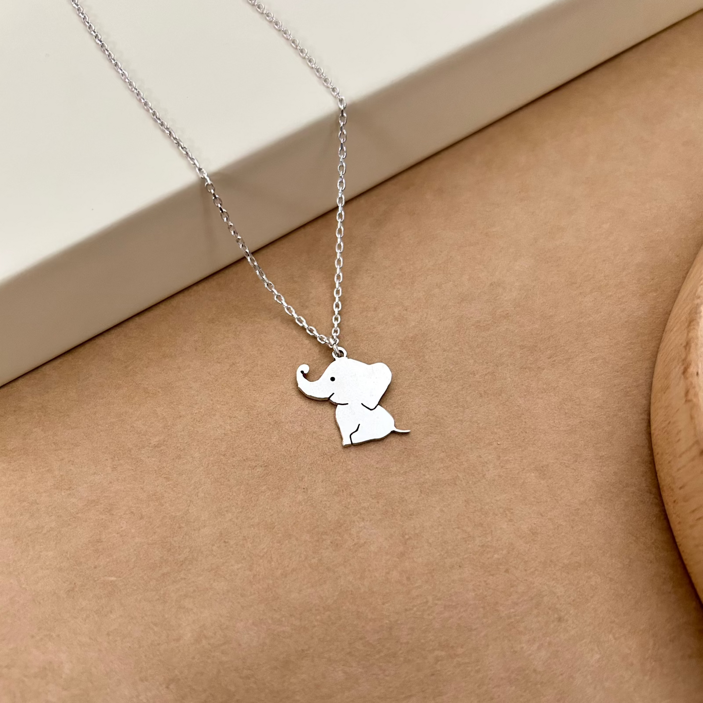Adorable Baby Elephant Pendant Chain in Sterling Silver – For Kids | Liyana Jewels