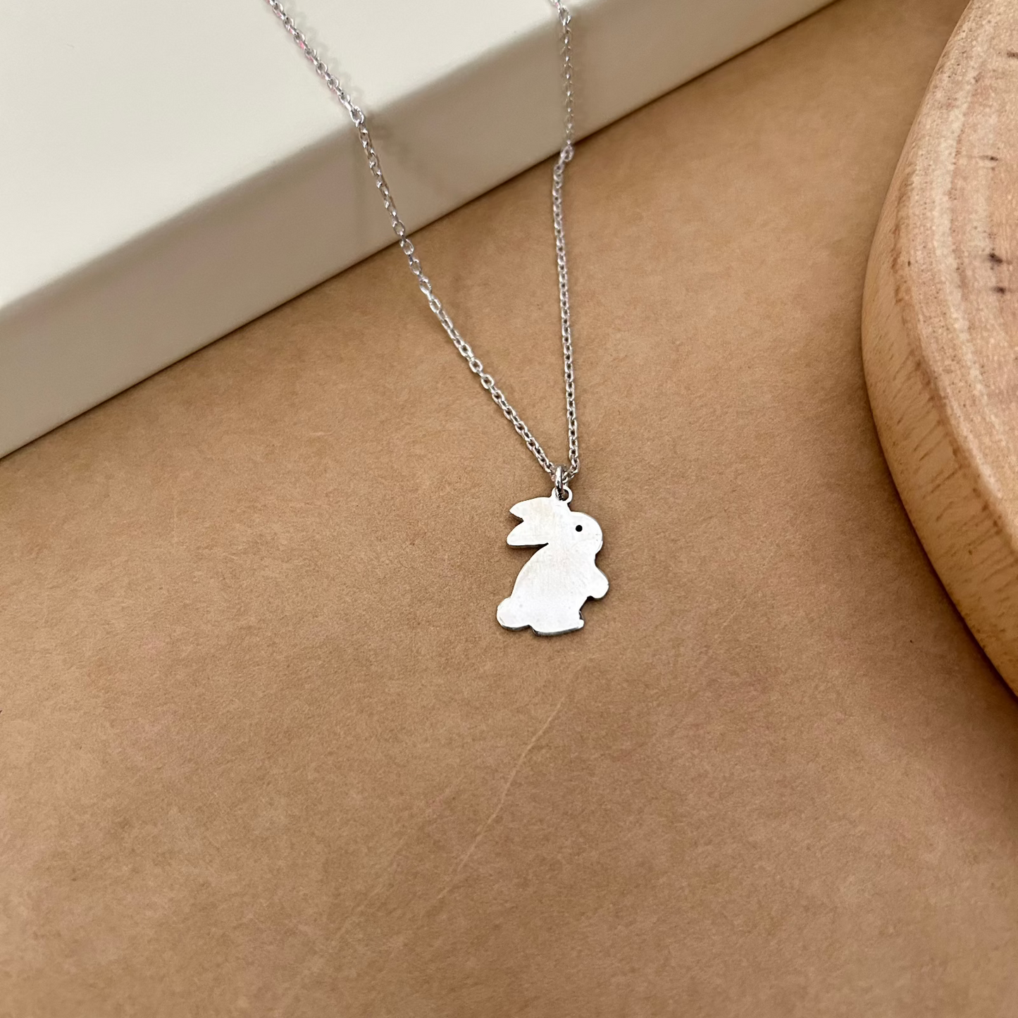Cute Baby Rabbit Pendant Chain in Sterling Silver – For Kids | Liyana Jewels