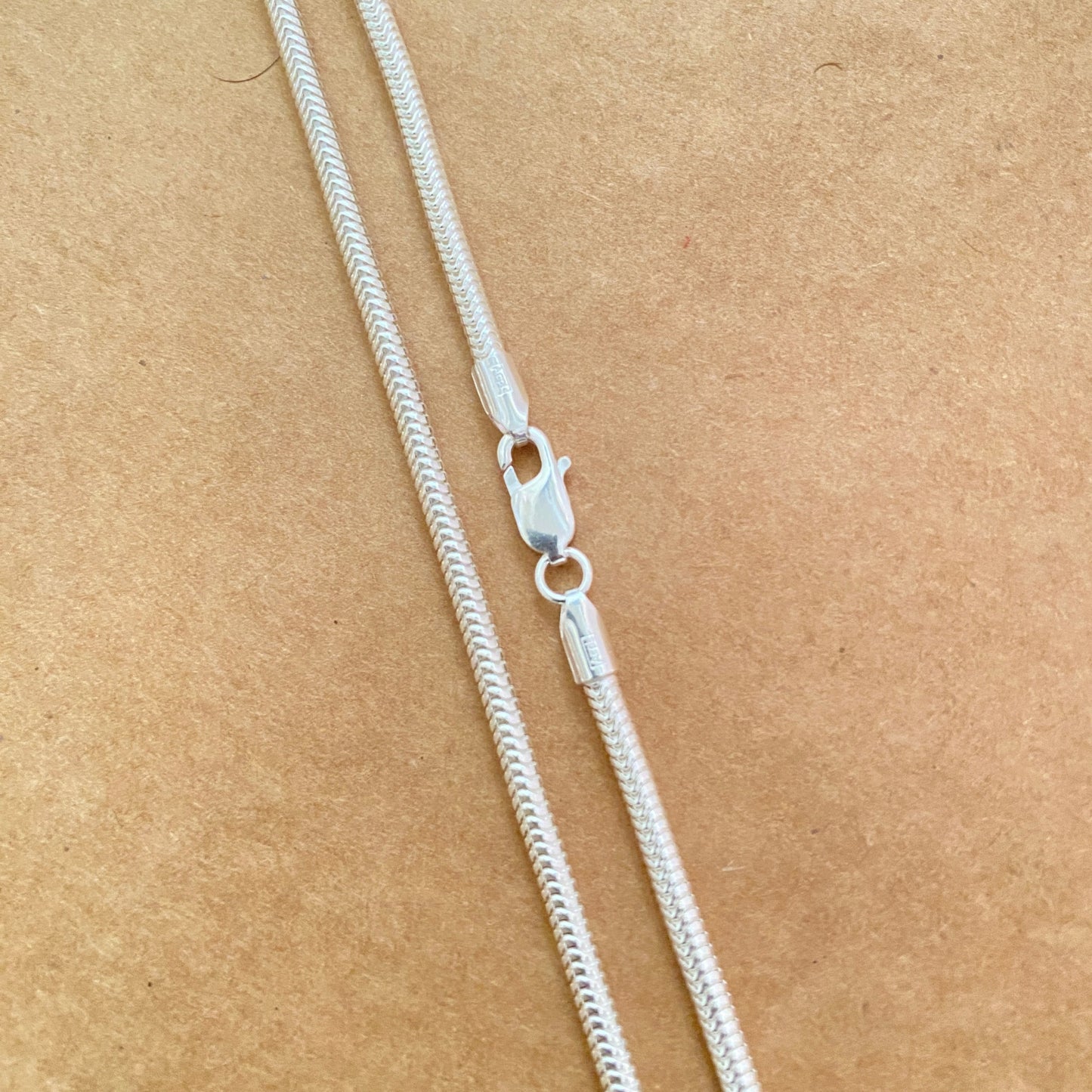 Round Snake Chain for Men in 925 Sterling Silver - Liyana Jewels