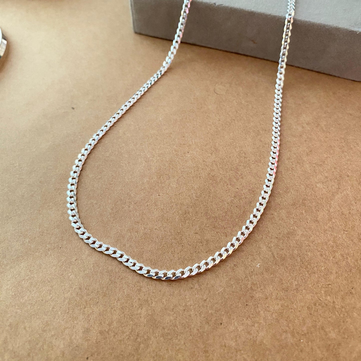 3mm Link Chain in Sterling Silver by Liyana Jewels