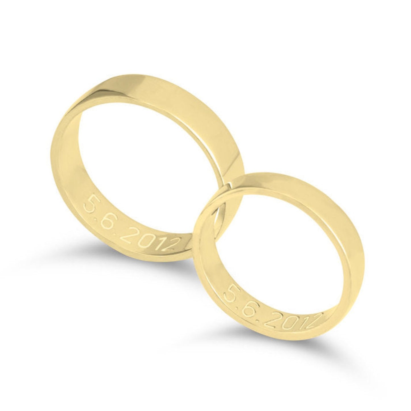 Engraved Rings Set For Couples in 925 Sterling Silver