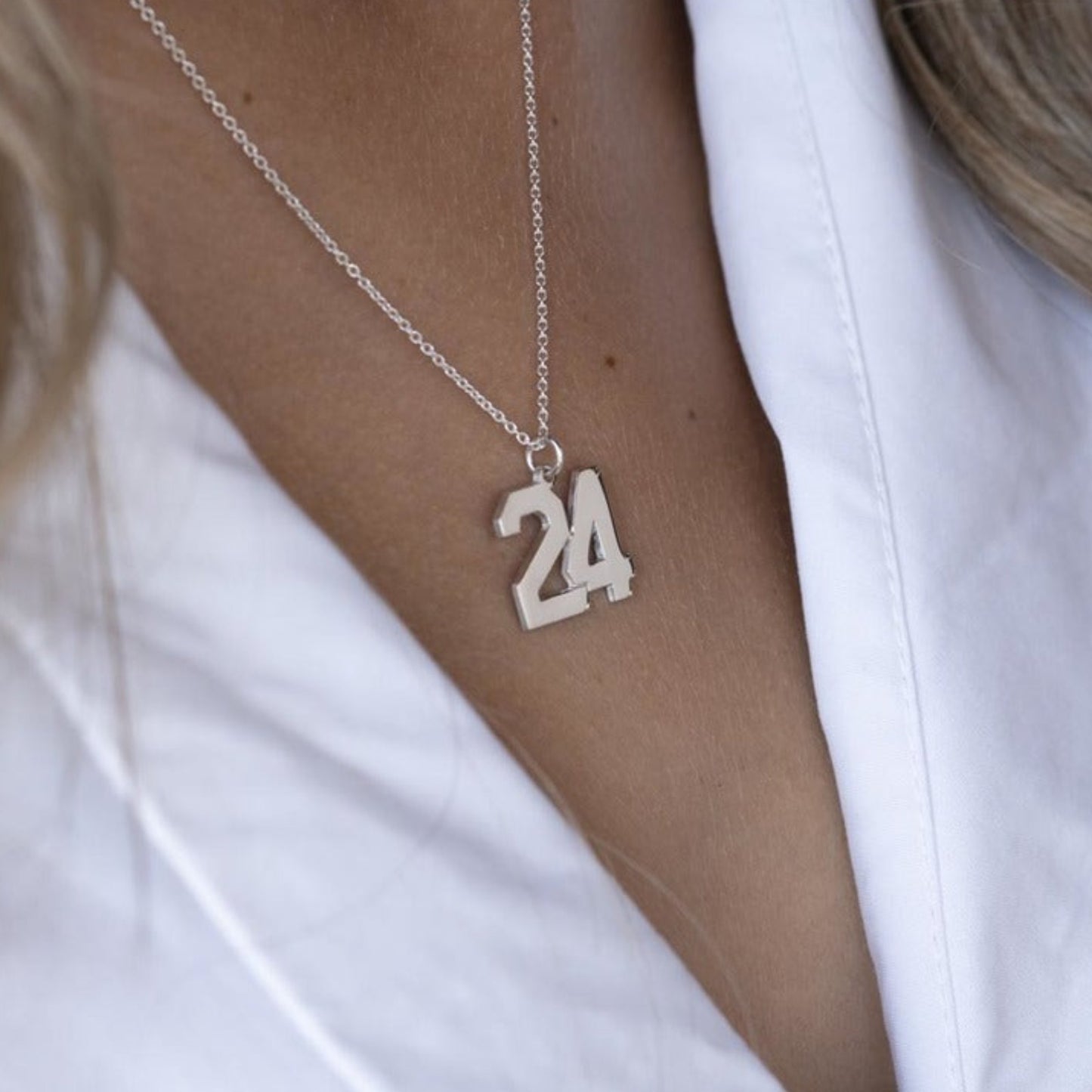 Number Necklace in 925 Sterling Silver