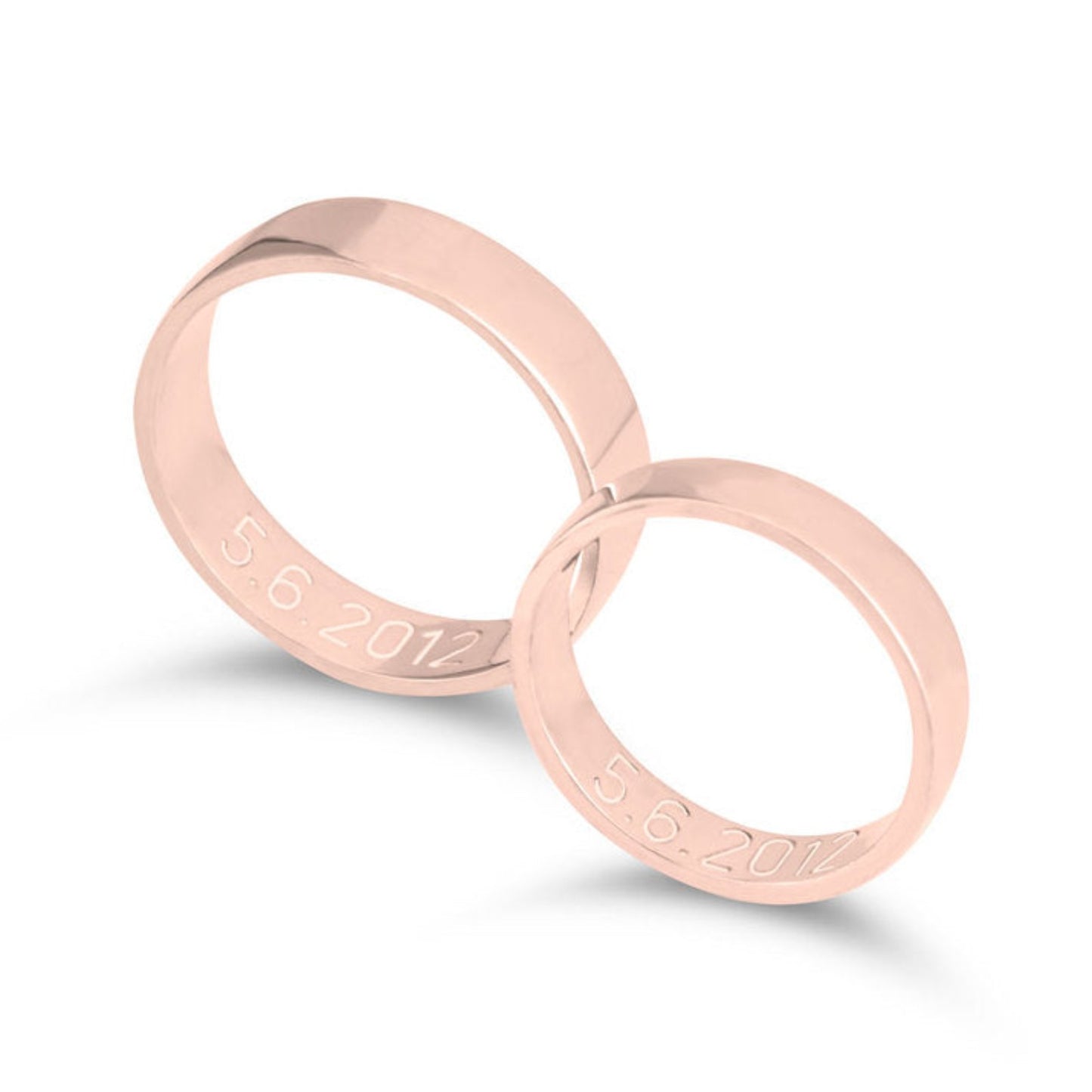 Engraved Rings Set For Couples in 925 Sterling Silver