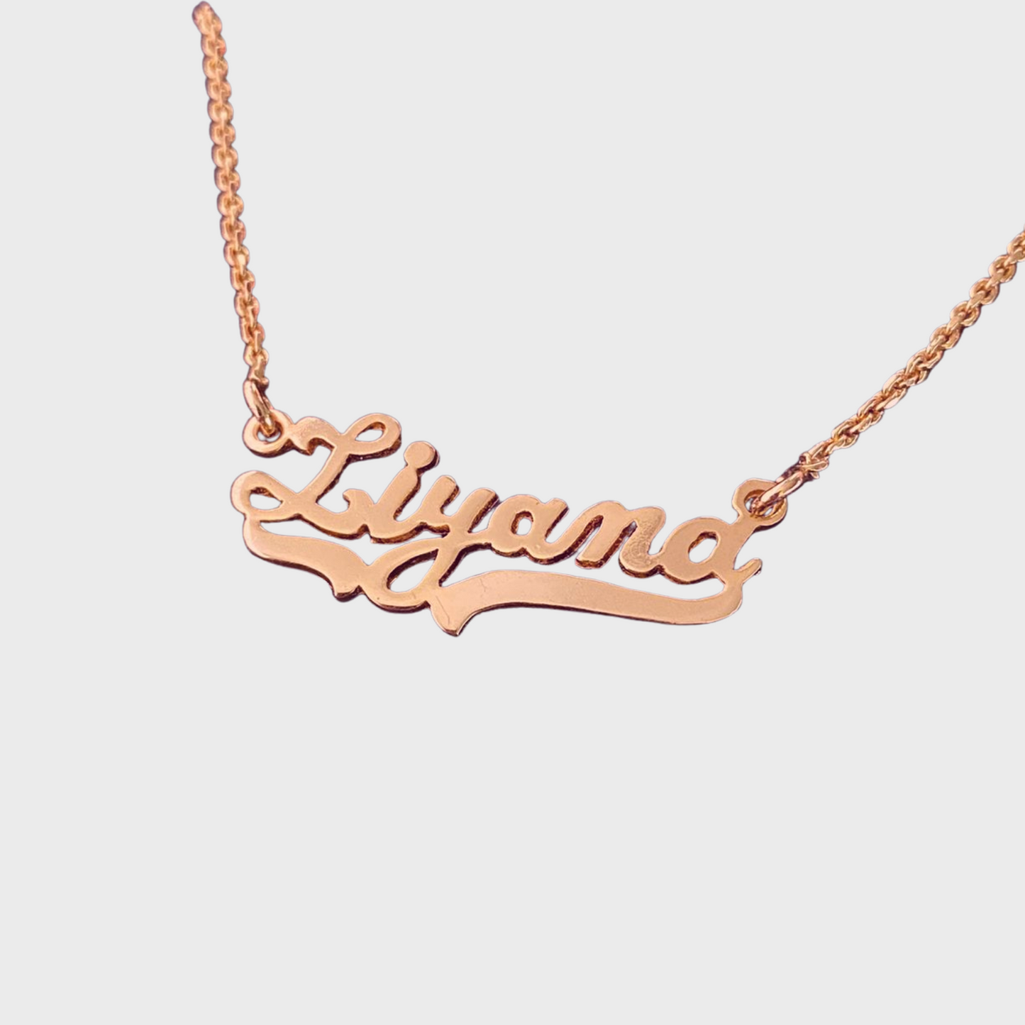 Personalised Underlined Name Necklace in 92.5 Sterling Silver