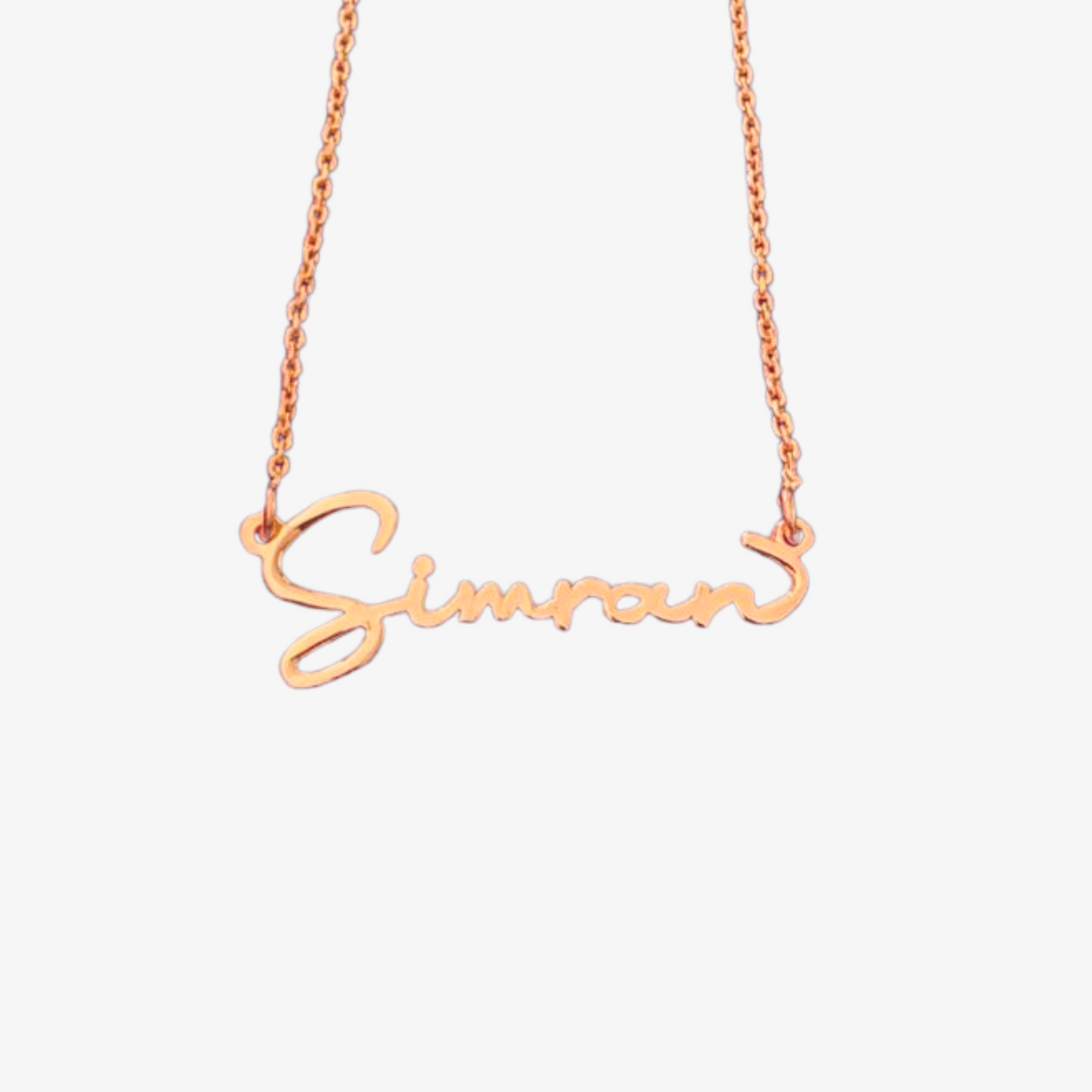 Personalised Signature Font Name Necklace in 92.5 Sterling Silver