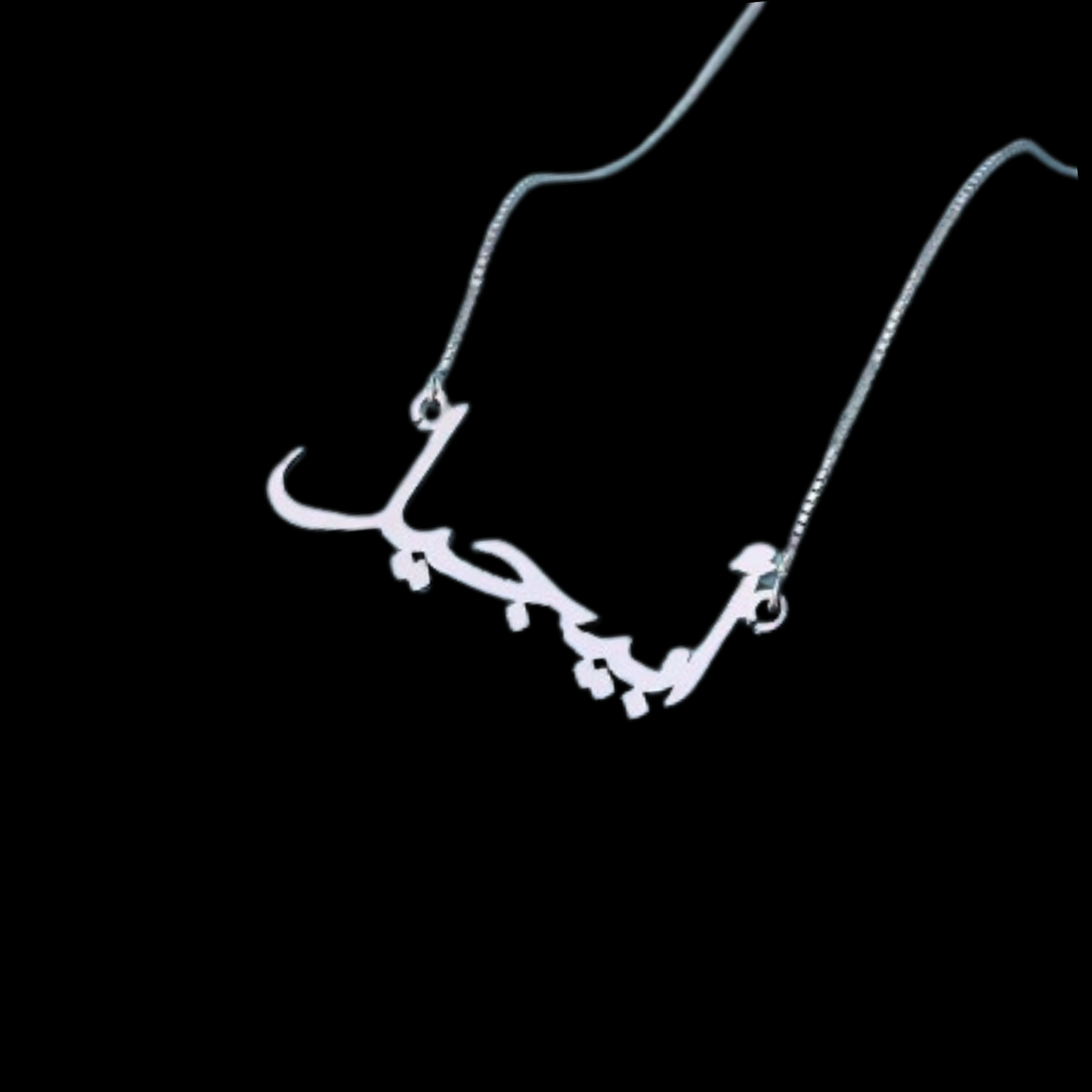 Personalised Arabic Name Necklace in 92.5 Sterling Silver