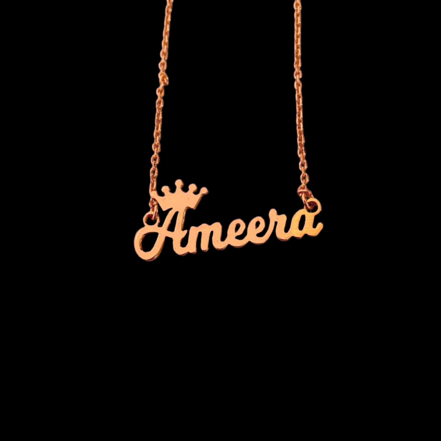Personalised Crown Name Necklace in 92.5 Sterling Silver