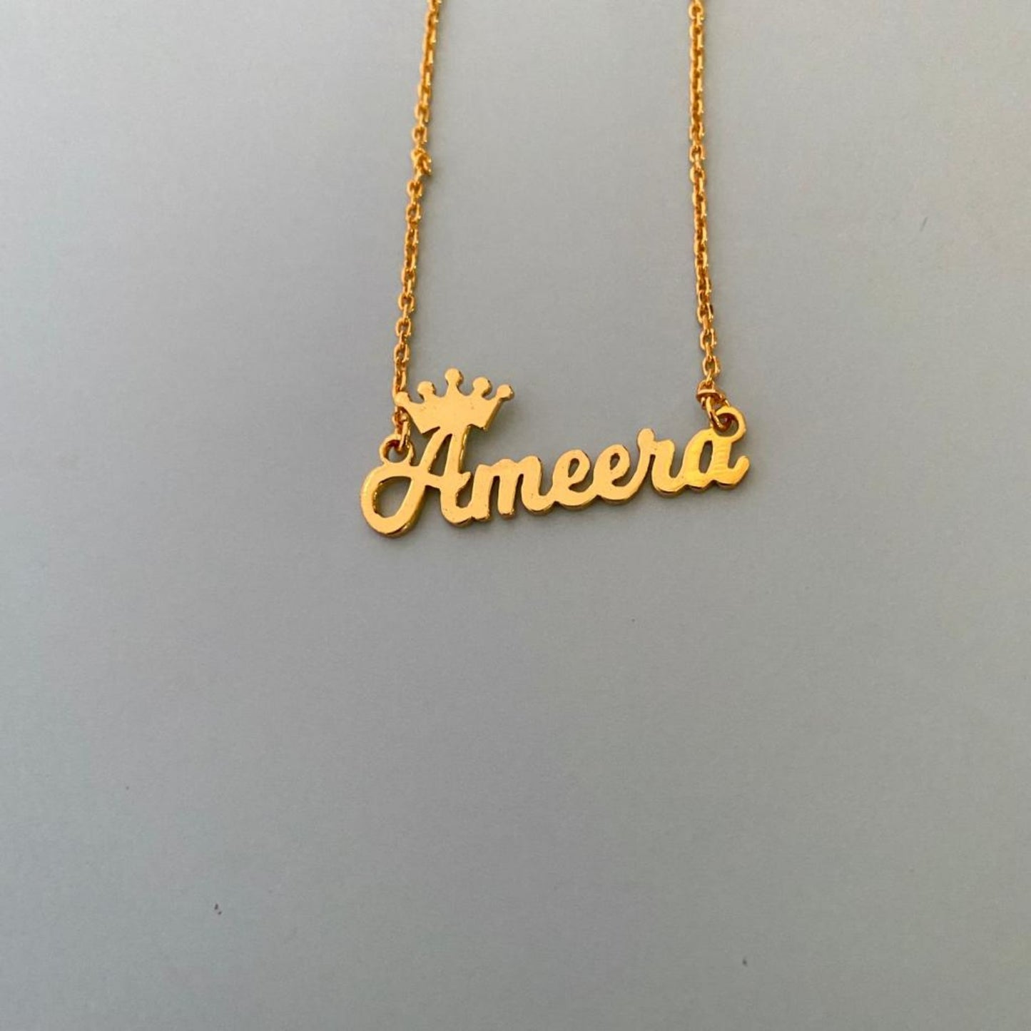 Personalised Crown Name Necklace in 92.5 Sterling Silver