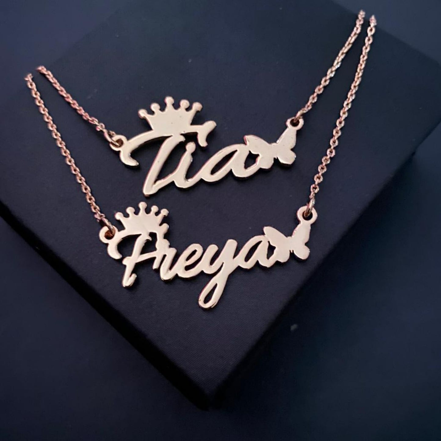 Personalised Butterfly name necklace in 92.5 Sterling Silver