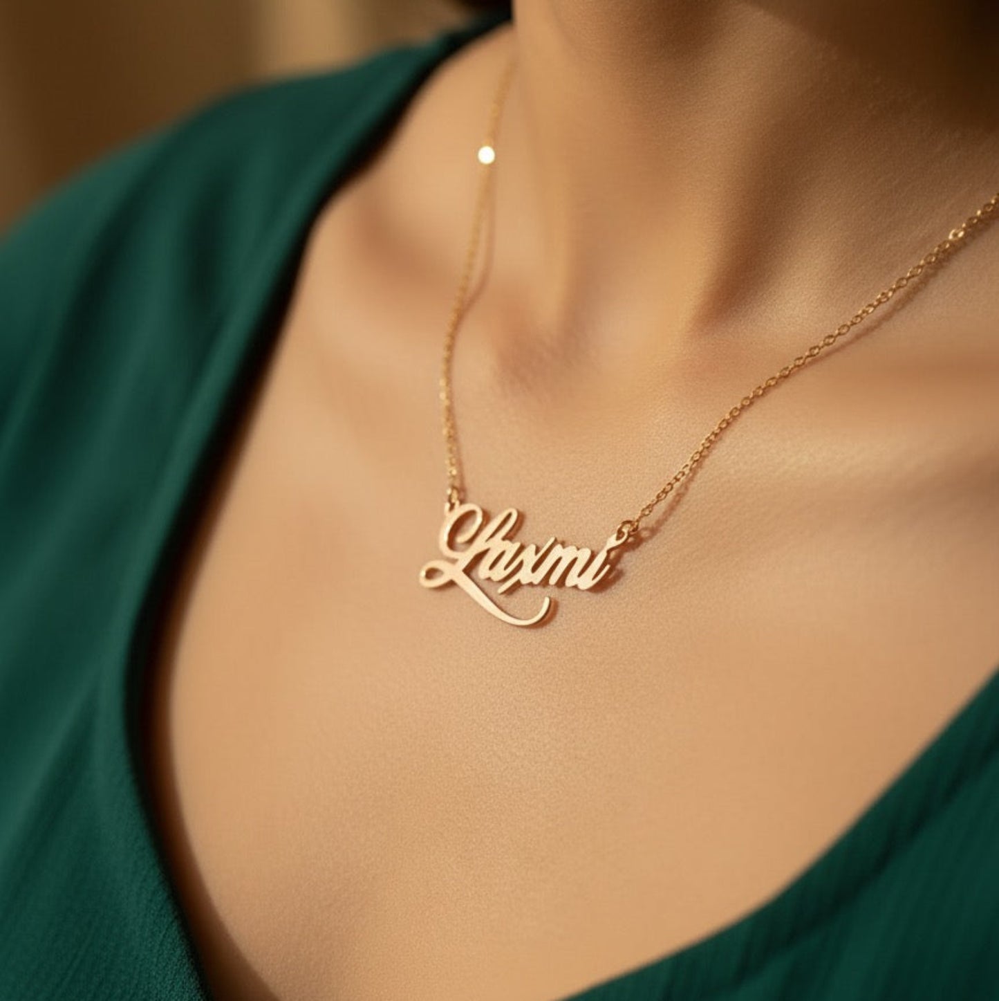 Personalised Single Name Necklace in 92.5 Sterling Silver