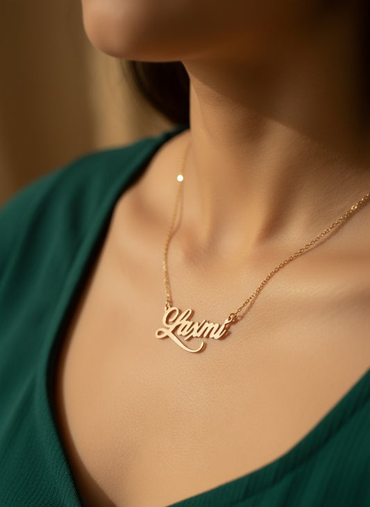 Personalised Single Name Necklace in 92.5 Sterling Silver