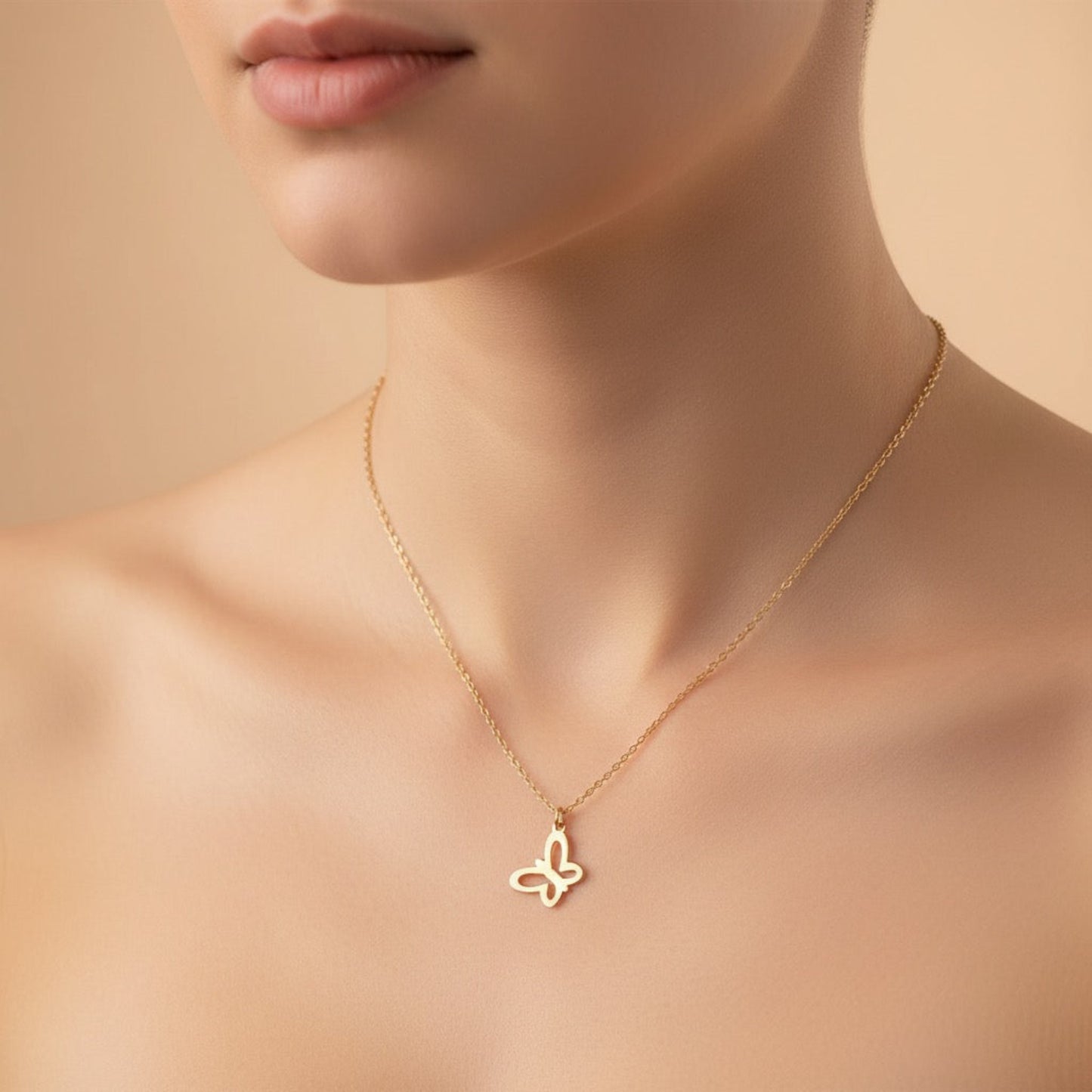 Butterfly necklace in 92.5 sterling silver