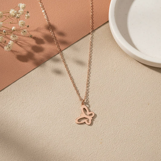 Butterfly necklace in 92.5 sterling silver