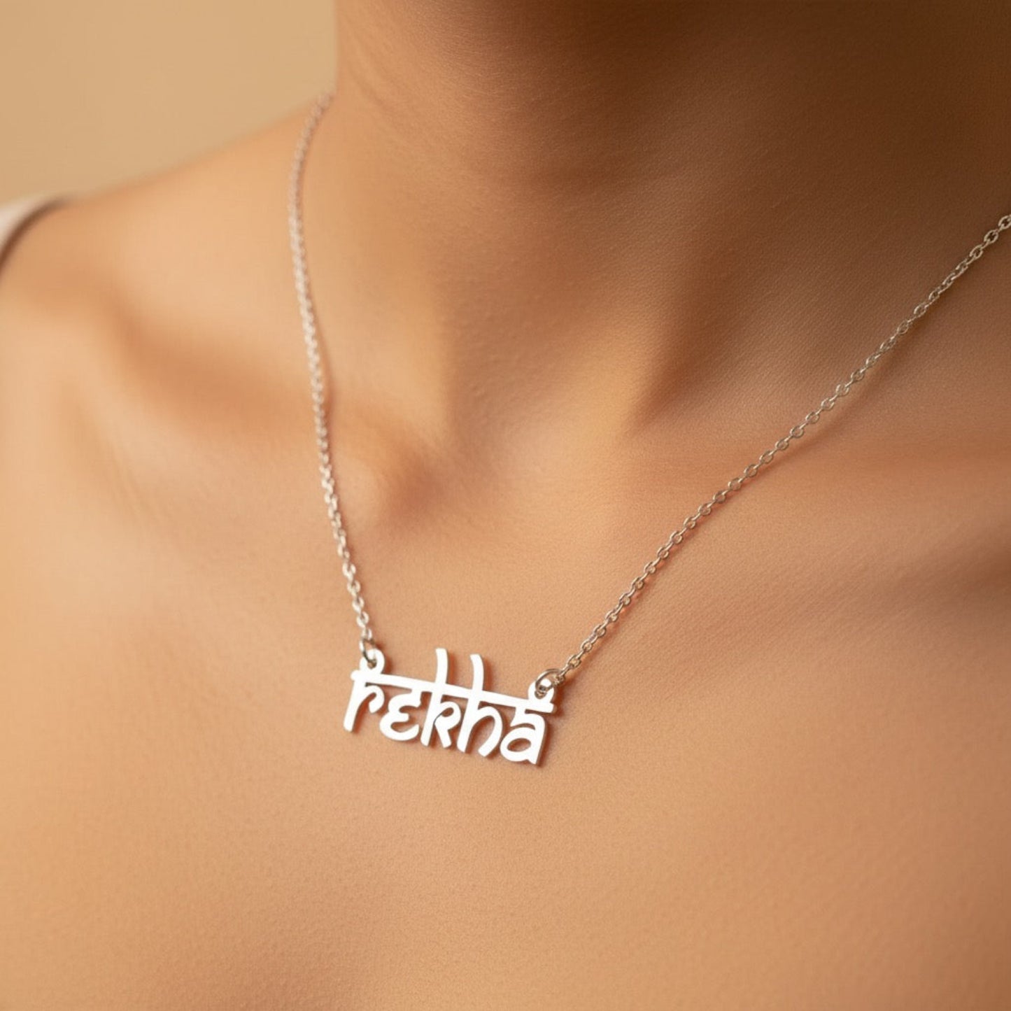 Personalised name necklace in 92.5 Sterling Silver