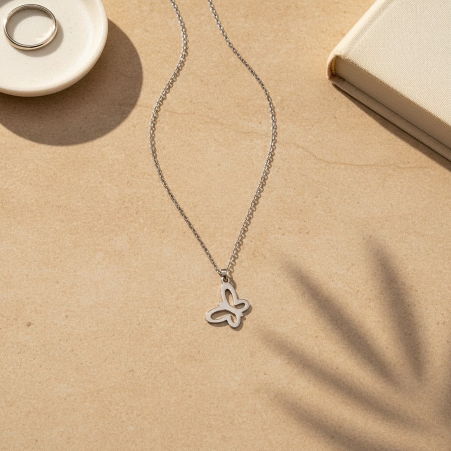 Butterfly necklace in 92.5 sterling silver