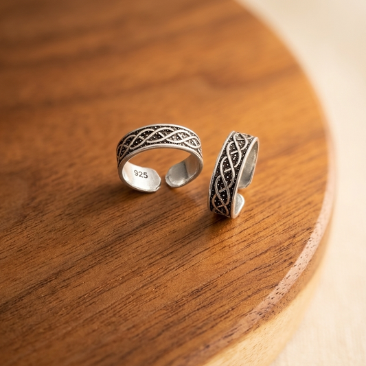 Adjustable 925 Sterling Silver Toe Ring | Liyana Jewels