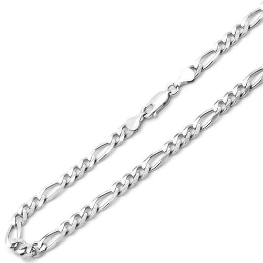 Liyana Jewels 8mm figaro Chain in Sterling Silver