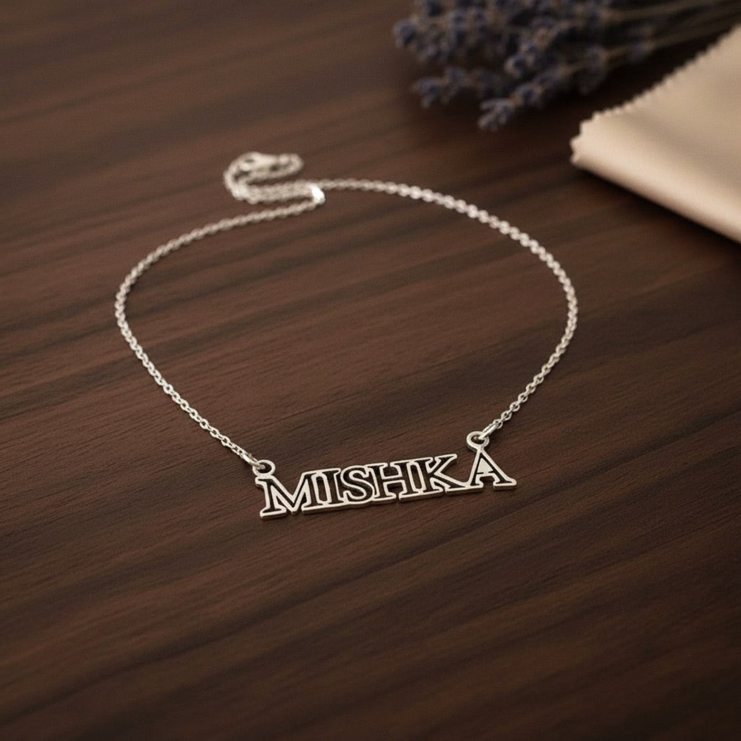Personalised Name Necklace in 92.5 Sterling Silver