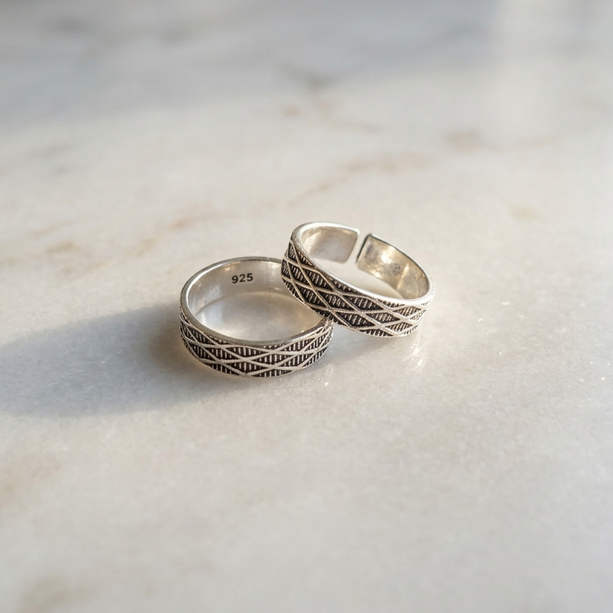 Adjustable 925 Sterling Silver Toe Ring | Liyana Jewels