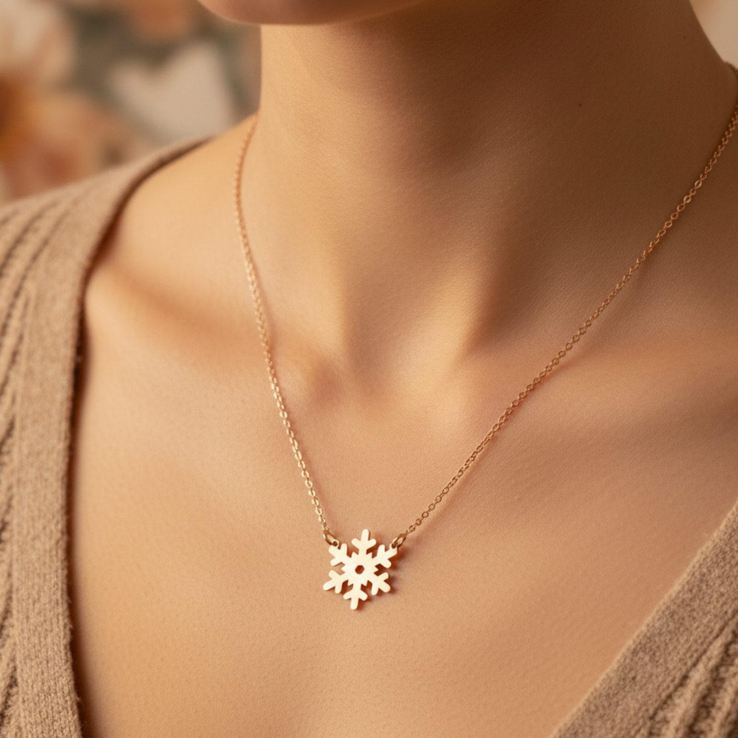 Snowflake Necklace in 92.5 Sterling Silver