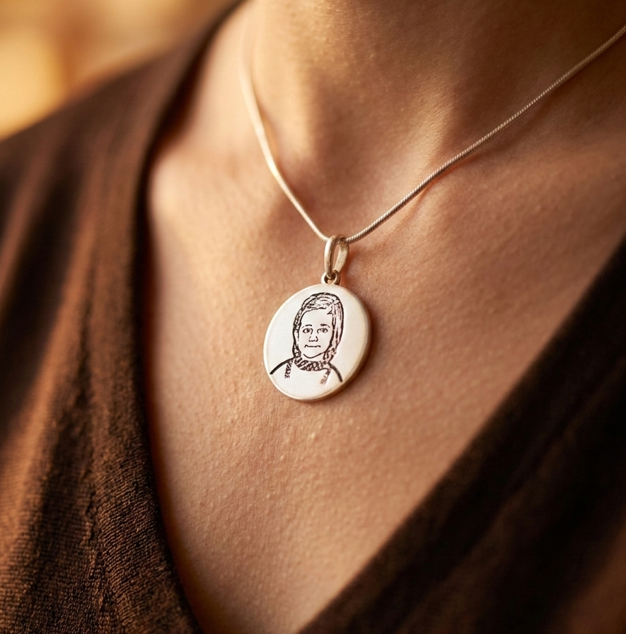 Personalised Photo Pendant in 925 Sterling Silver – Liyana Jewels
