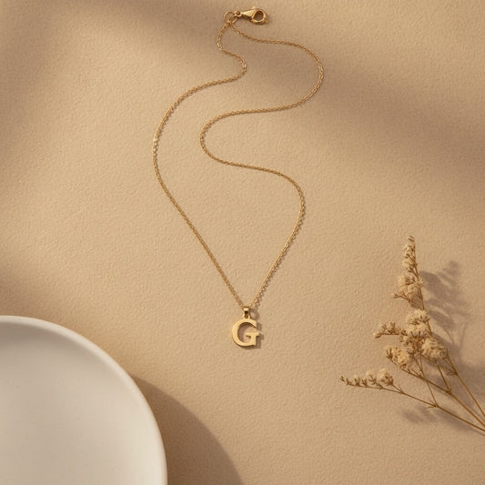Personalised Initial Necklace in 92.5 Sterling Silver