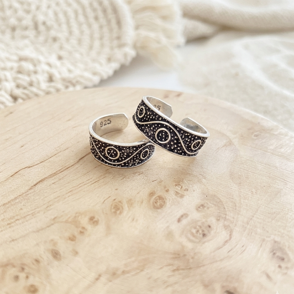 Adjustable 925 Sterling Silver Toe Ring | Liyana Jewels