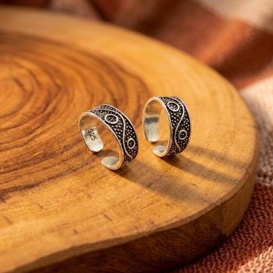 Adjustable 925 Sterling Silver Toe Ring | Liyana Jewels
