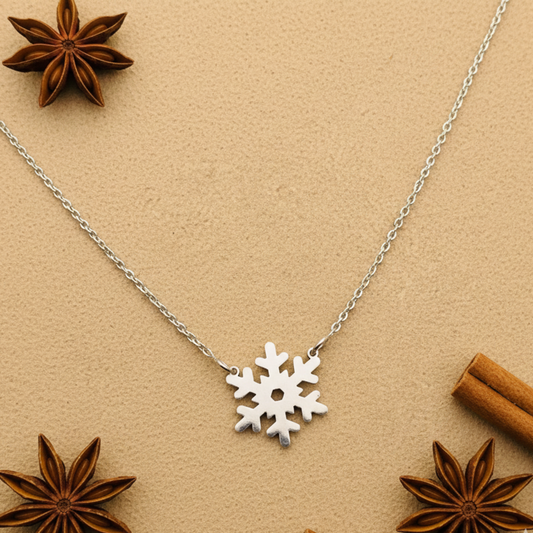 Snowflake Necklace in 92.5 Sterling Silver