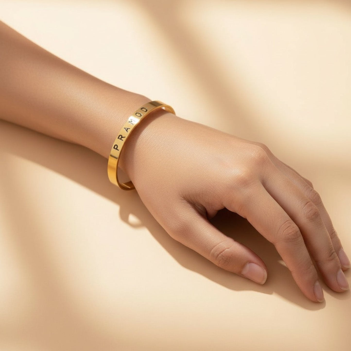 Personalised Engraved Kada Bracelet in 92.5 Sterling Silver