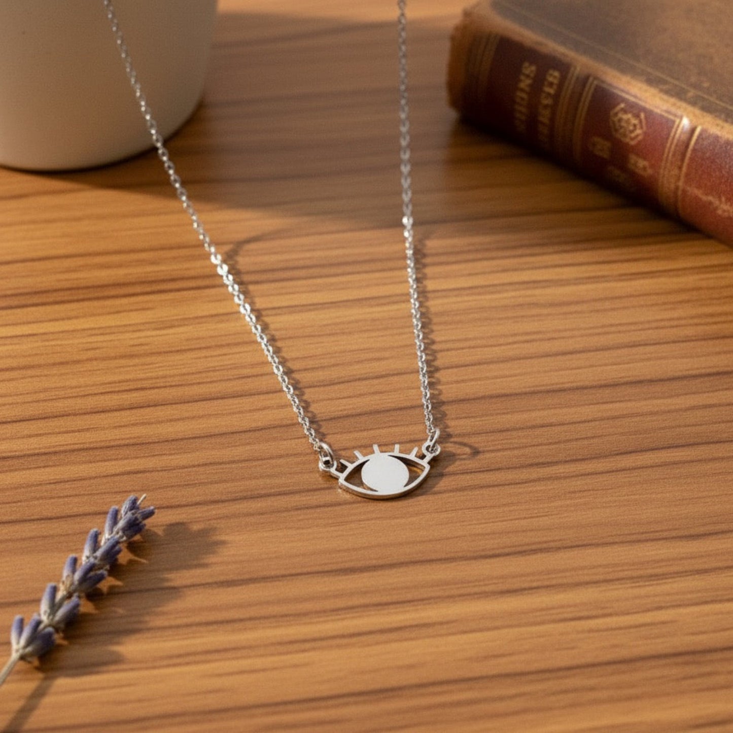 Evil Eye necklace in 92.5 sterling silver