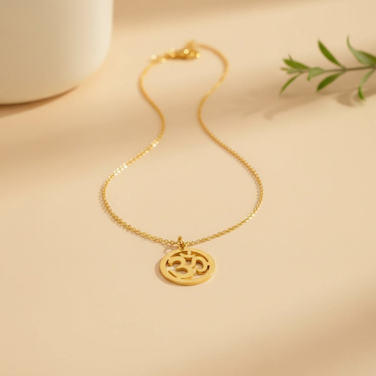 Om Necklace in 92.5 Sterling Silver