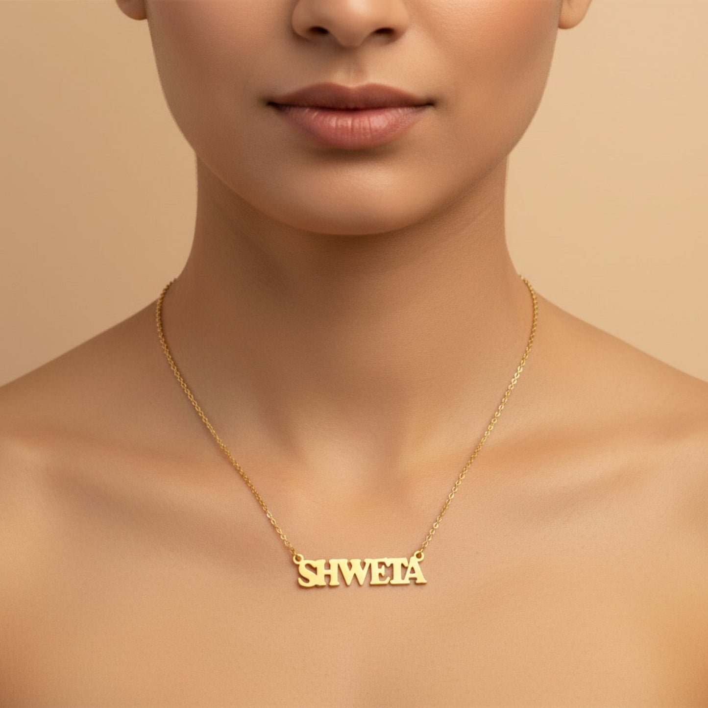 Personalised Capital Name Necklace in 92.5 Sterling Silver