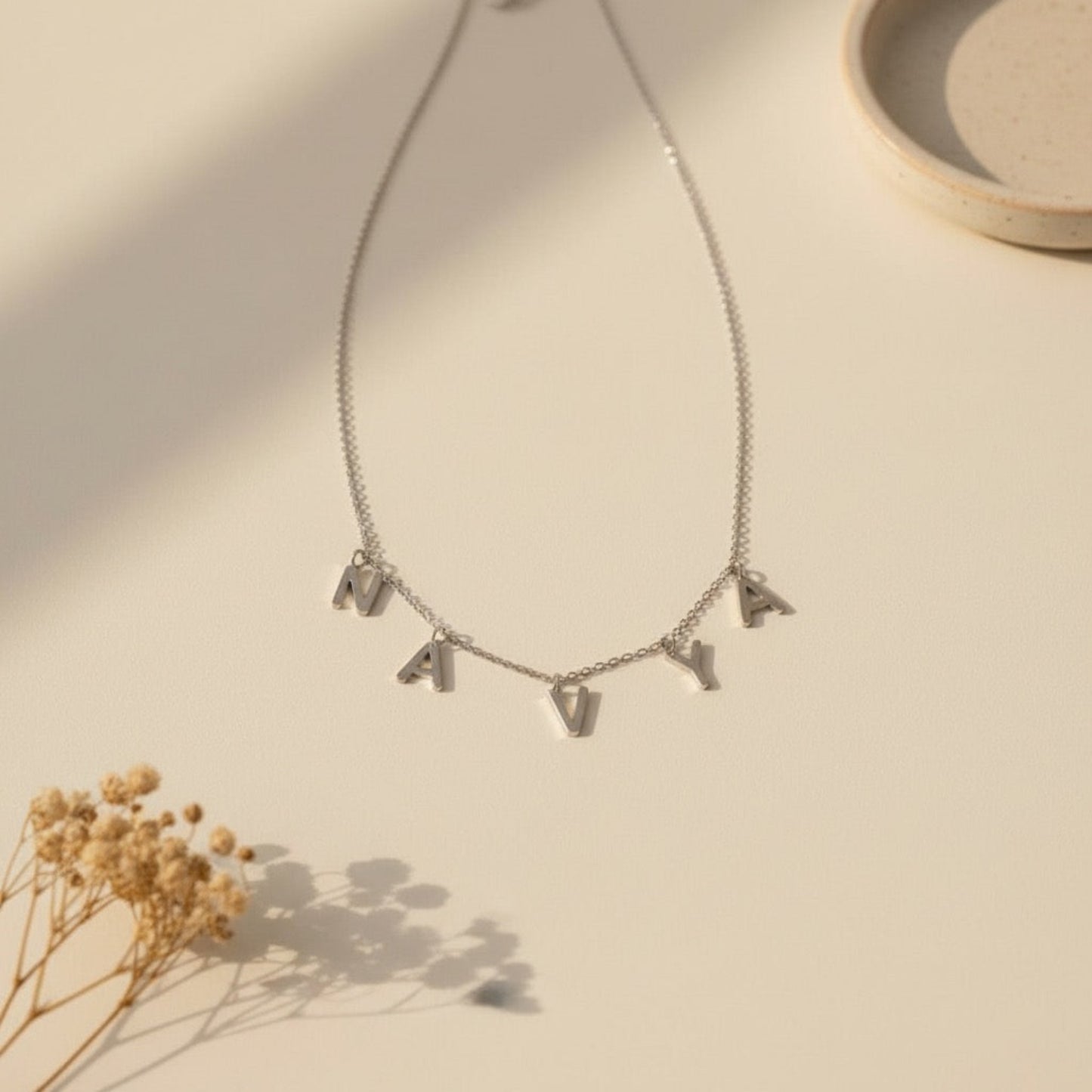 Personalised Charms Necklace in 92.5 Sterling Silver