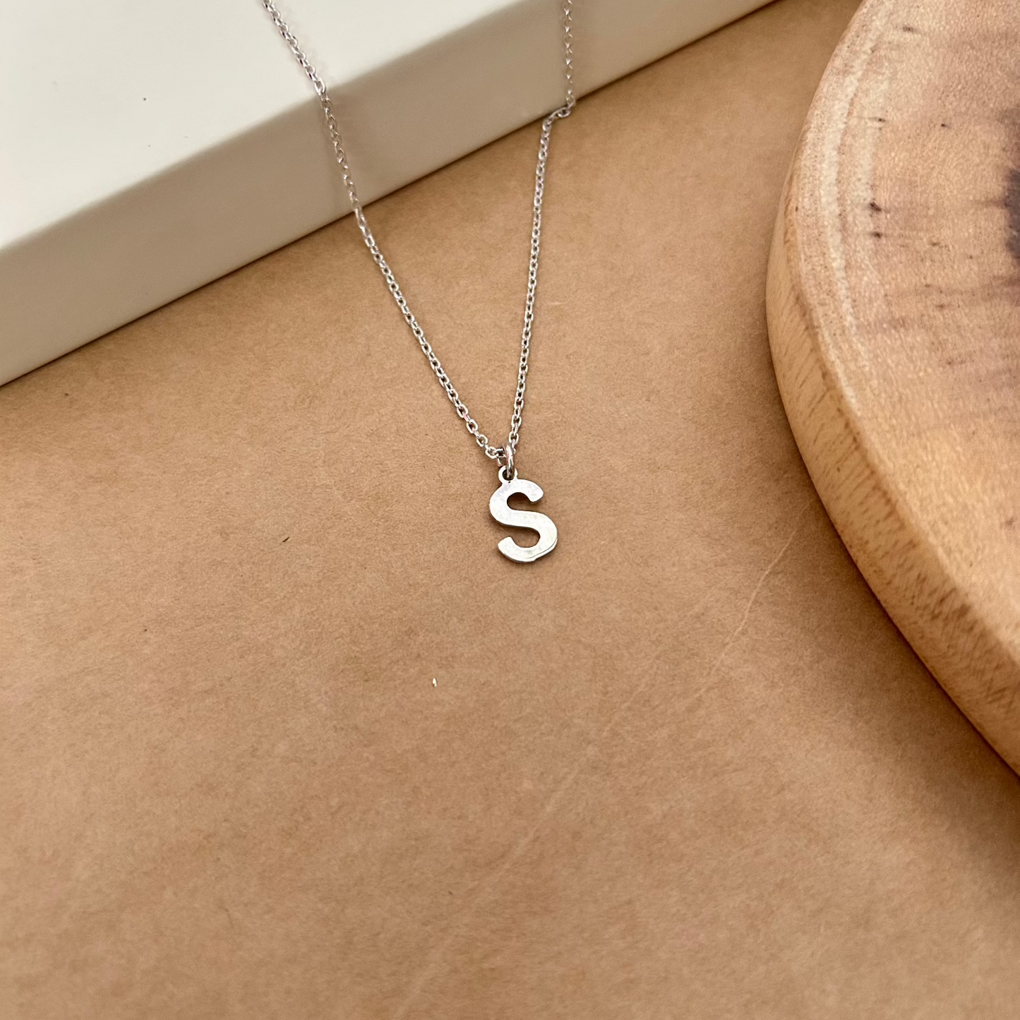 Personalized Initial Pendant Chain in Sterling Silver – For Kids | Liyana Jewels