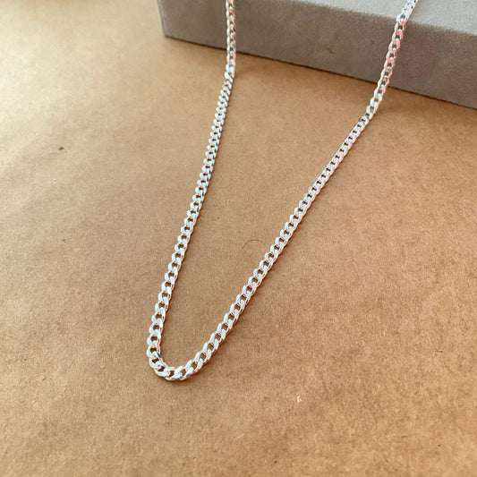3mm Link Chain in Sterling Silver by Liyana Jewels
