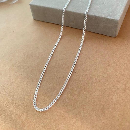 2mm Link Chain in Sterling Silver by Liyana Jewels