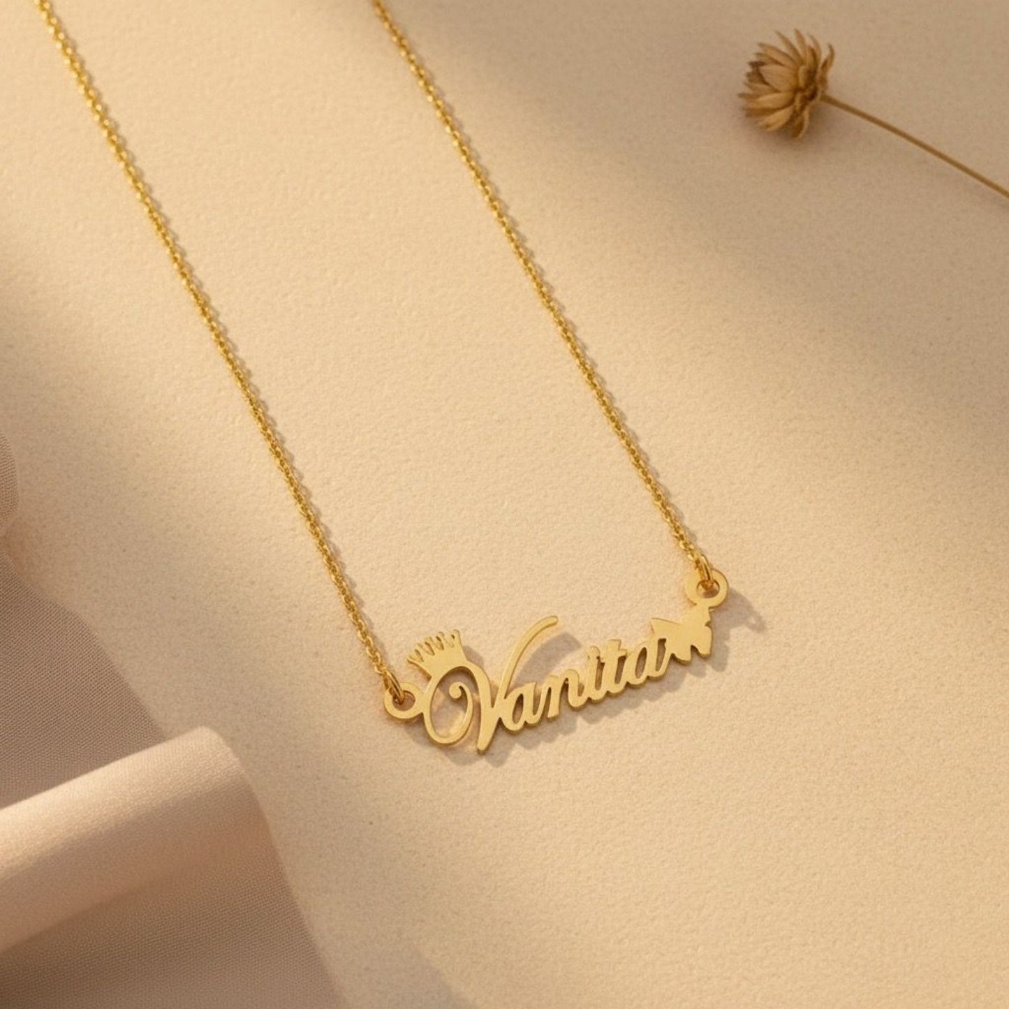 Personalised  Butterfly name necklace in 92.5 Sterling Silver