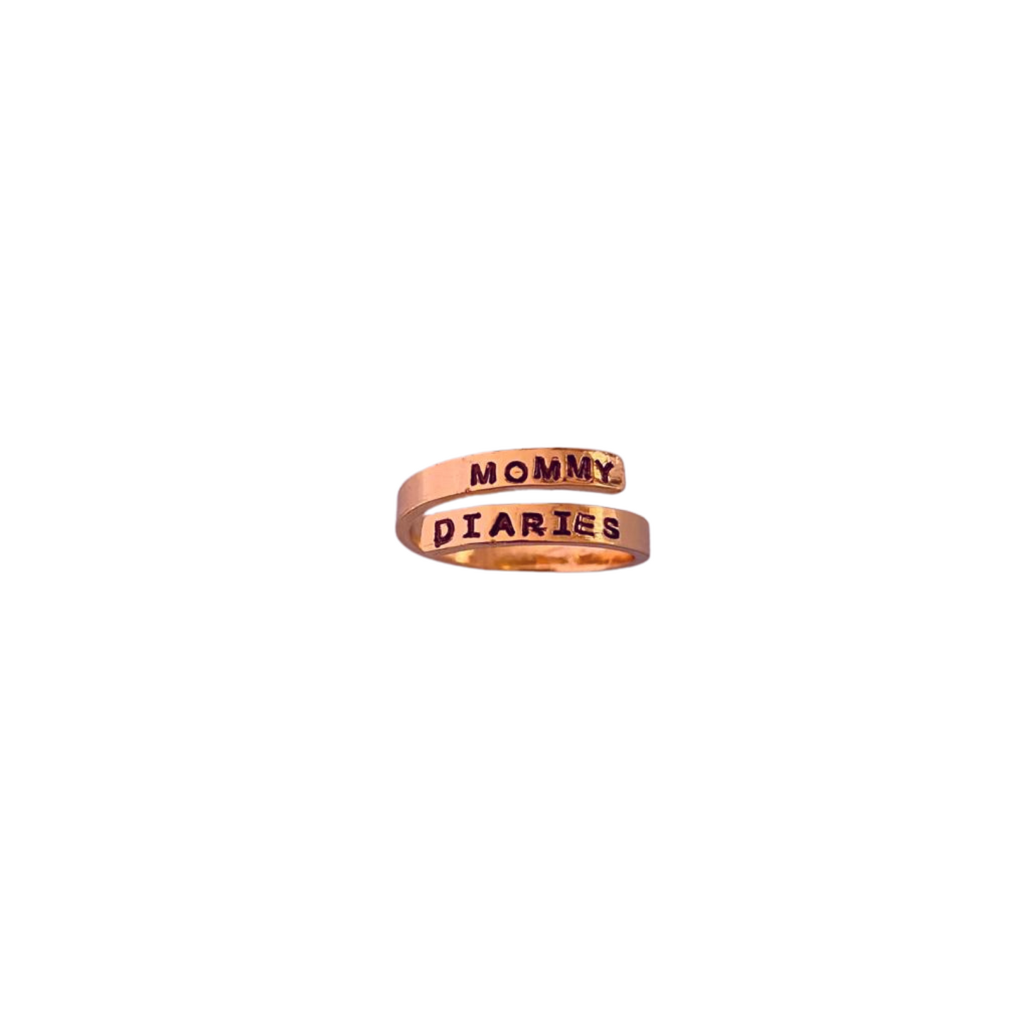 Personalised adjustable stamp couple name ring in 92.5 Sterling Silver